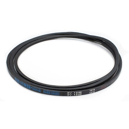 D&D 3V1200 Wedge V-Belt, 120 in Outside Length, 3/8 in Top Width, 5/16 in Thickness, 1 Ribs 3V1200